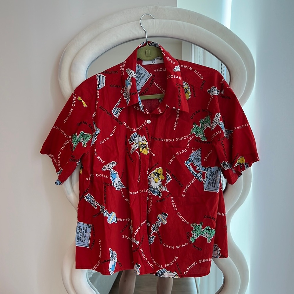S/s button down with pocket